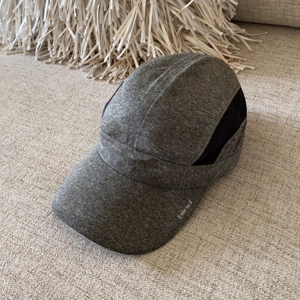 🪞 hind cool vent dry fit grey black panel active cap hat